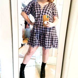 Purple Plaid Dress